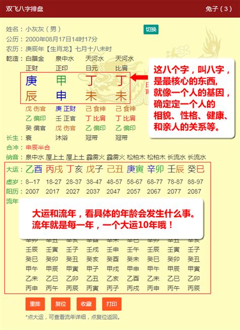 八字排盤分析